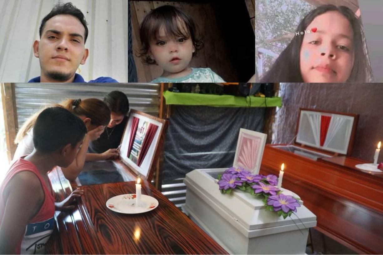 En la colonia La Esperanza, de Cofradía, Cortés, lloran la muerte de un padre, madre e hija, que murieron la tarde del sábado en fatídico accidente en la carretera CA-4. 