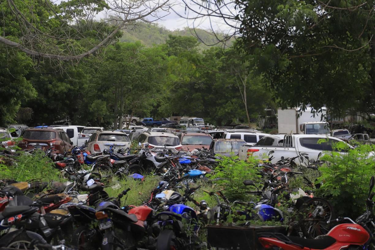 En el predio de la DNVT noroccidental ubicada en San Pedro Sula, específicamente en el sector de Ticamaya, hay motocicletas y carros con más de cinco años de decomiso, porque sus propietarios no los han reclamado.