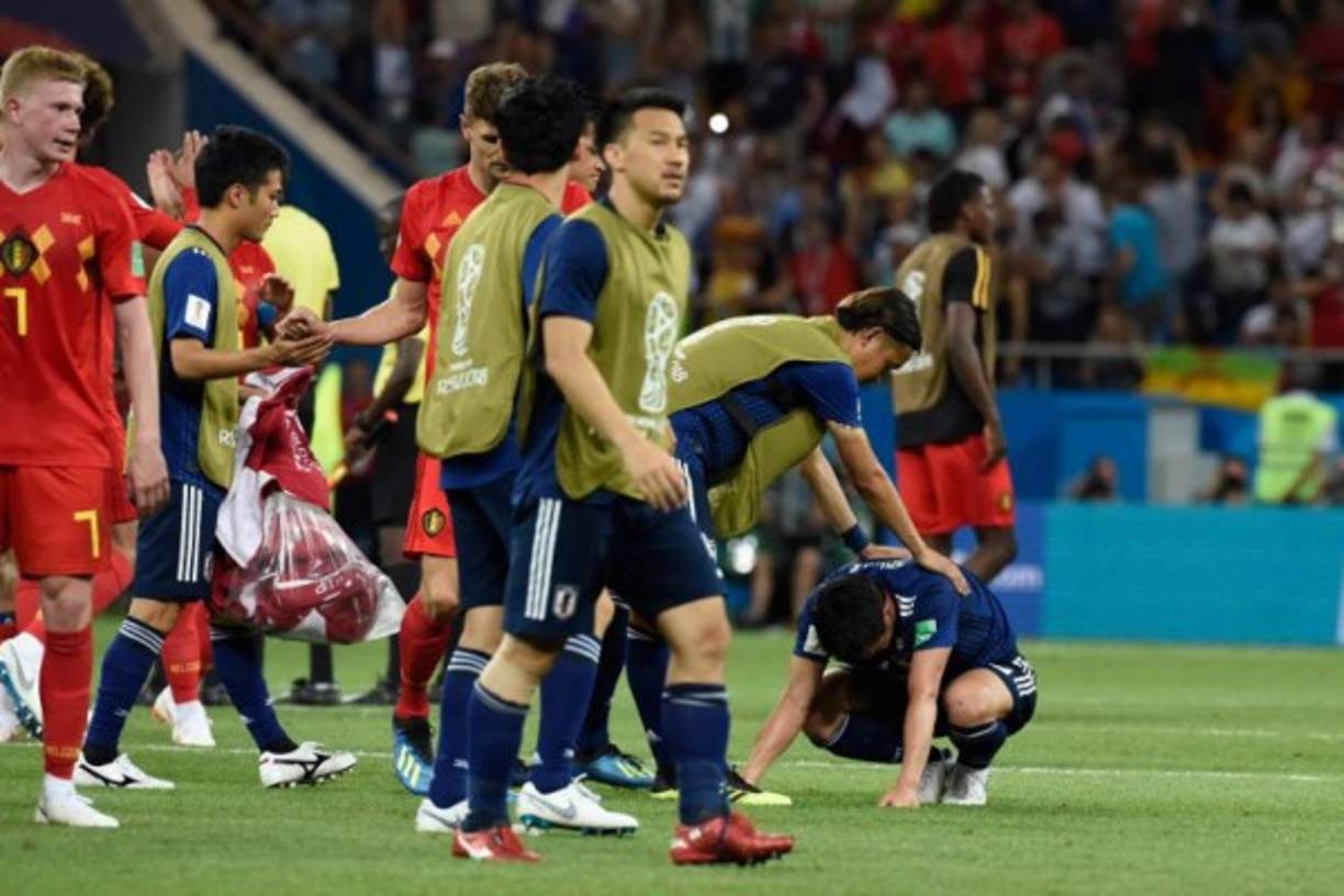 Los jugadores de Japón no pudieron ocultar su frustración.