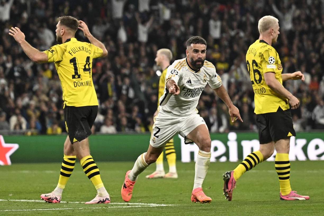 Dani Carvajal puso a ganar al Real Madrid en el segundo tiempo con un cabezazo para el 0-1 contra el Borussia Dortmund.