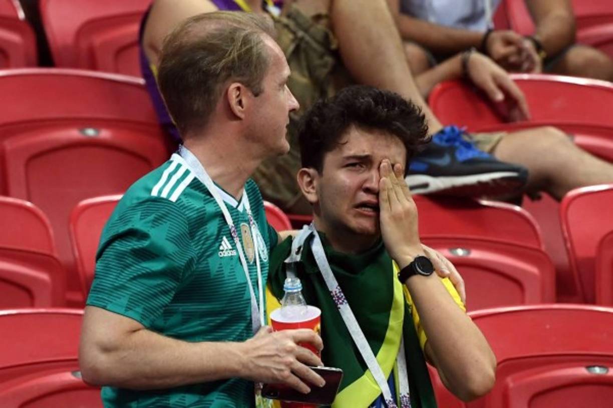 Hasta a un aficionado alemán consoló a brasileños.
