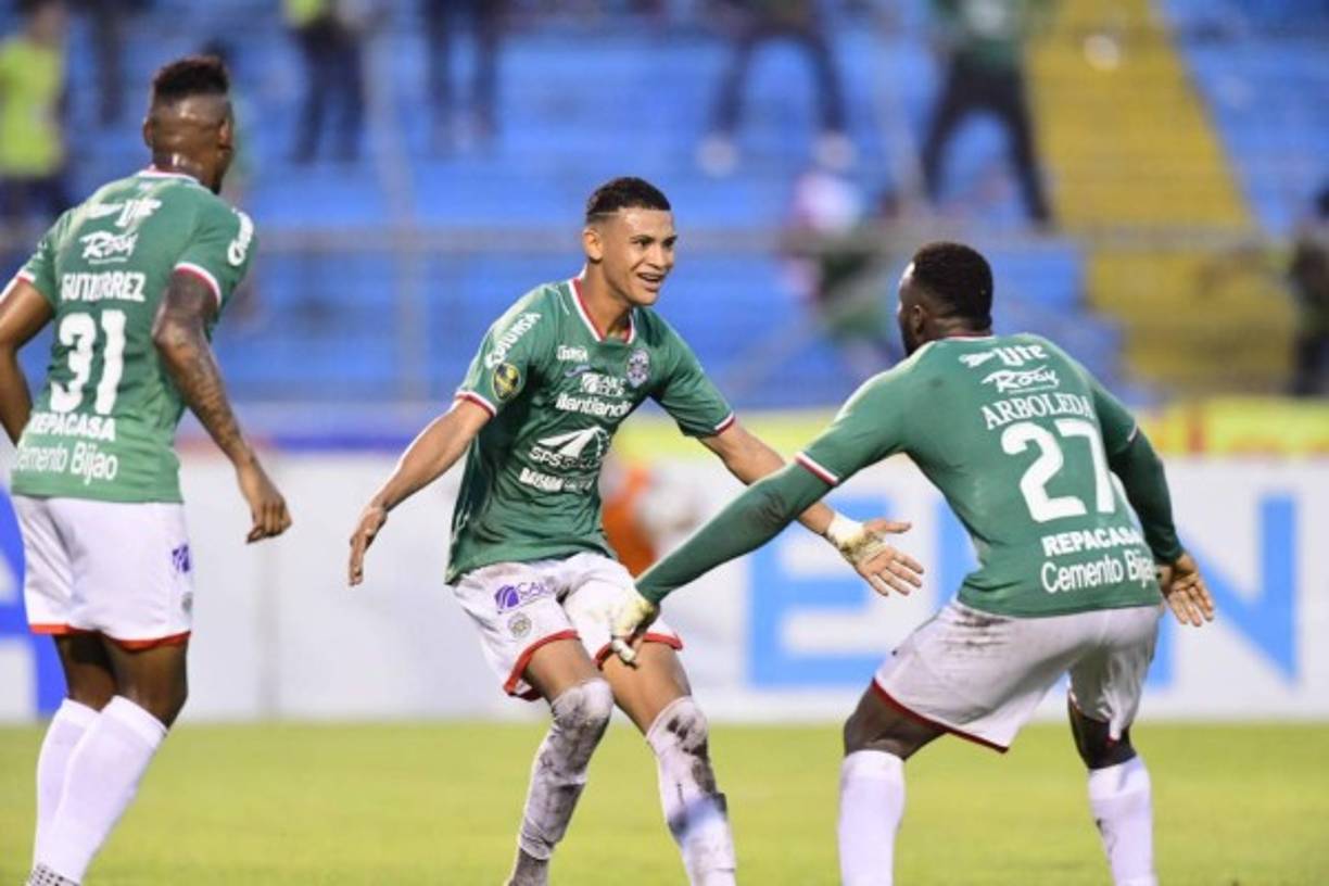 Kervin Arriaga marcó el gol del triunfo del Marathón contra el Motagua.