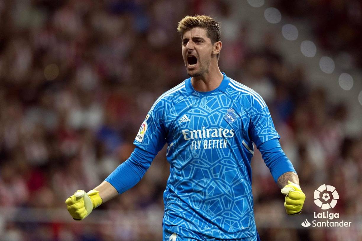 Thibaut Courtois celebró los goles de sus compañeros con mucha euforia.