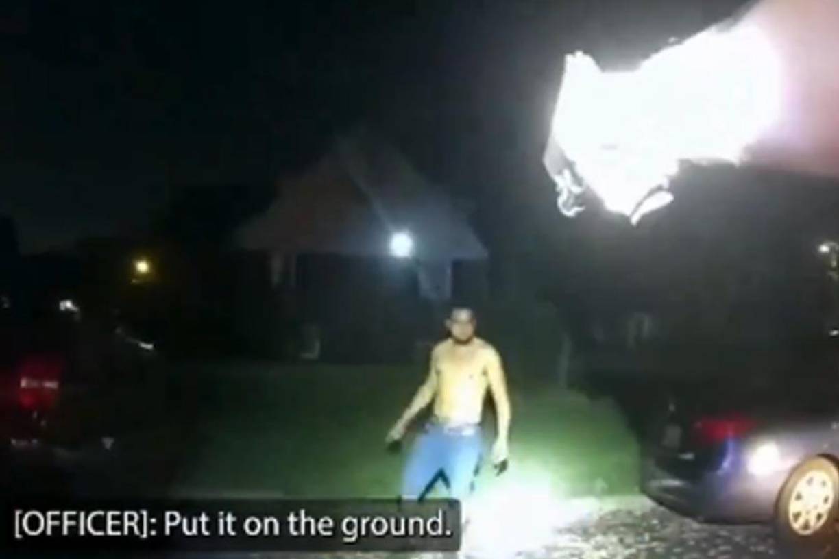 El agente declaró que respondieron a un informe sobre un intento de asalto por parte de un hondureño armado. 