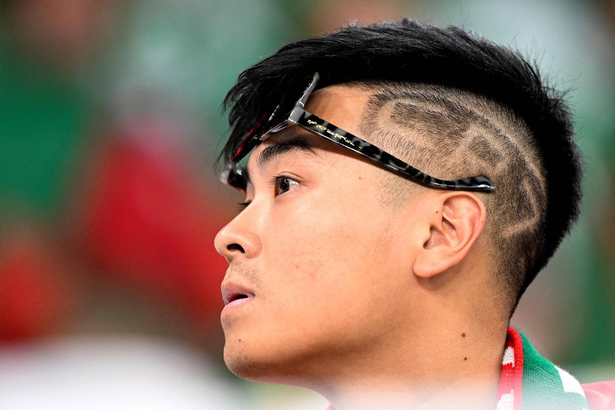 Este aficionado tenía un peculiar corte de cabello en homenaje a Cristiano Ronaldo.