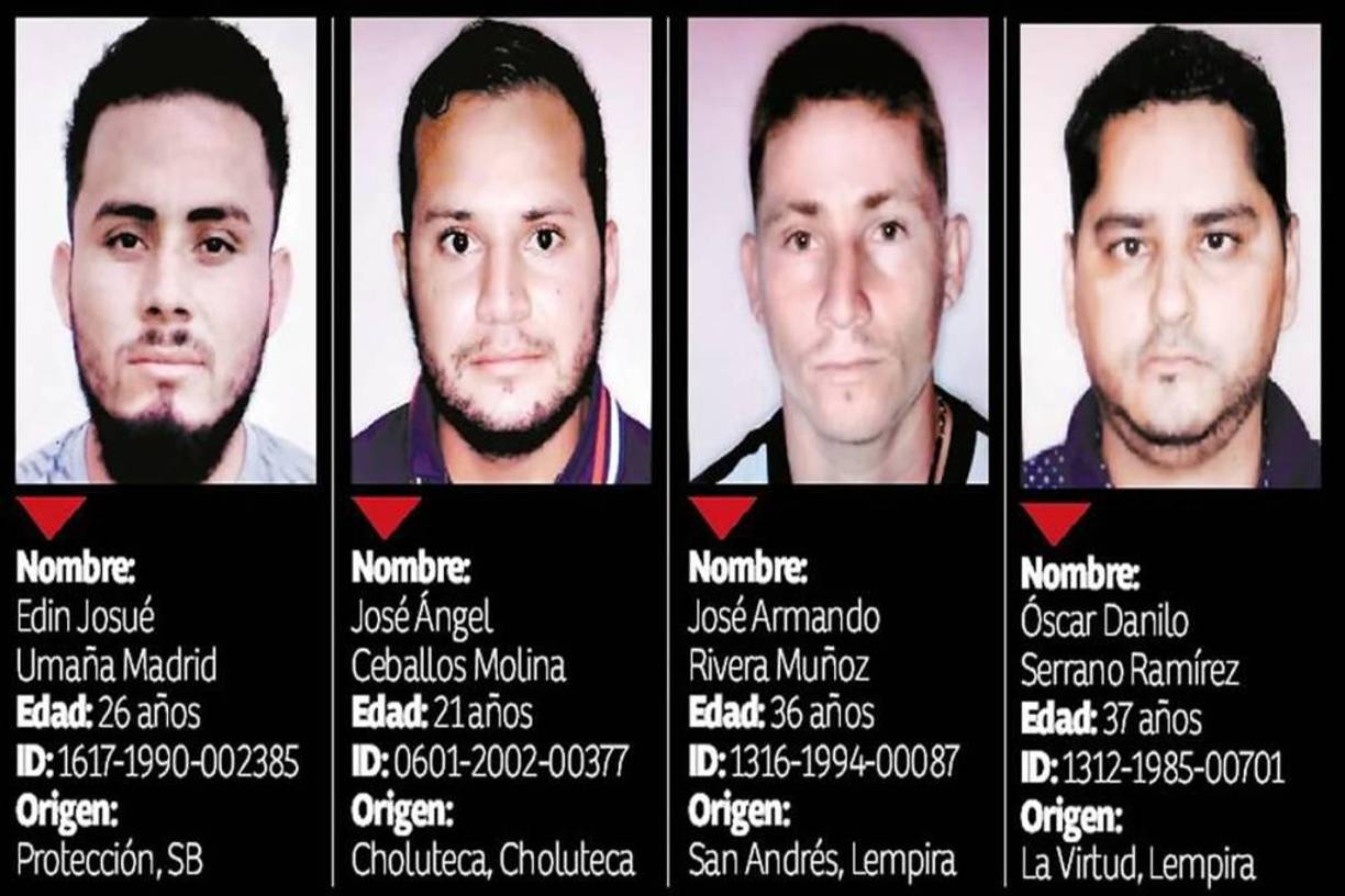 También, Edin Josué Umaña Madrid, José Ángel Ceballos Molina, José Armando Rivera Muñoz y Óscar Danilo Serrano Ramírez,