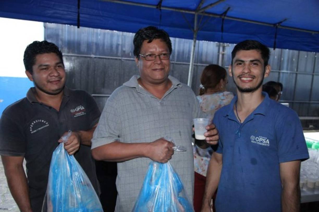 Luis Oliva, Walter Ortiz y Edwin López.