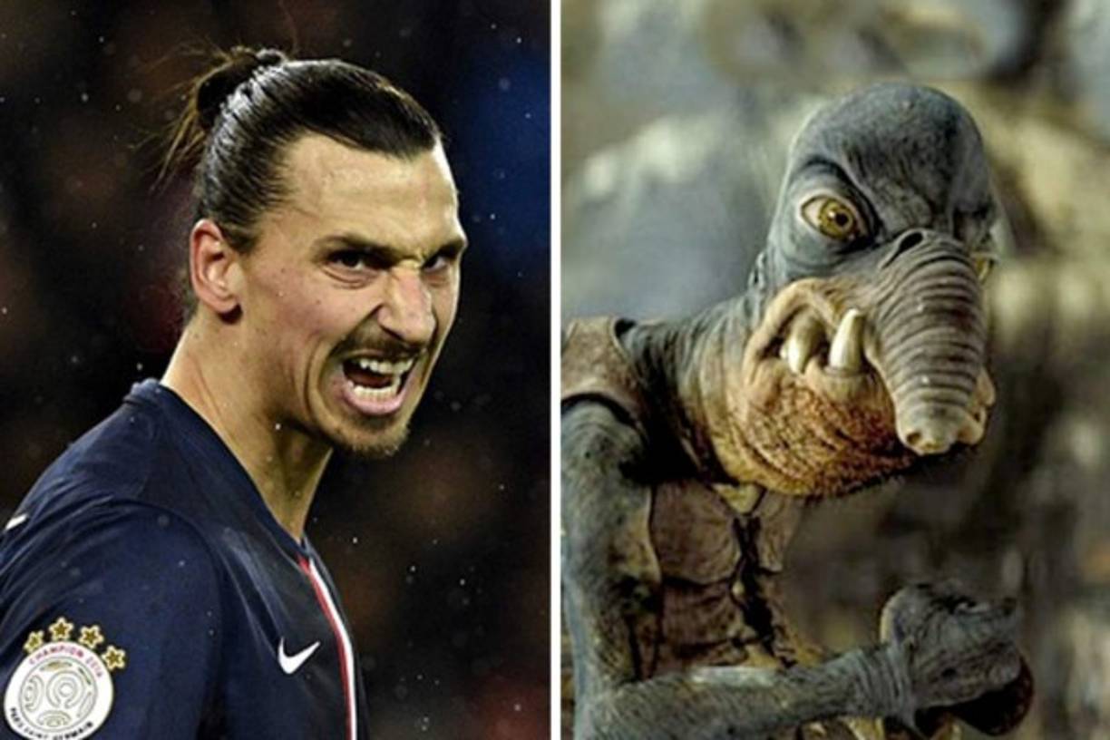 ZLATAN IBRAHIMOVIC / WATTO. Si metes en la licuadora al delantero sueco y a este ser toydariano obtendrías a un Zlawatto, un individuo que sin duda dominaría la galaxia con una nariz gigante como arma principal.
