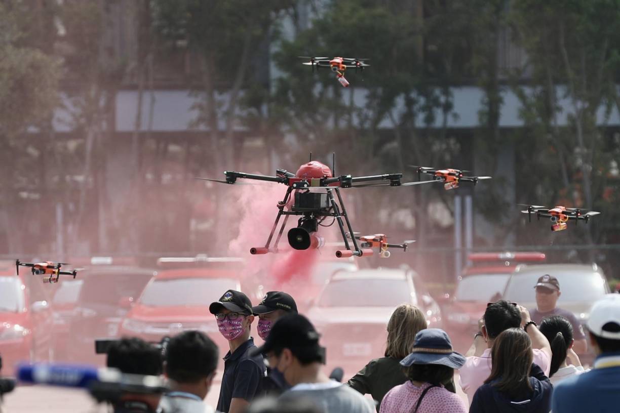 Los simulacros en Taichung suelen centrarse en escenarios de catástrofes naturales. Pero este año, los escenarios bélicos coparon la mayor parte de los simulacros. 
