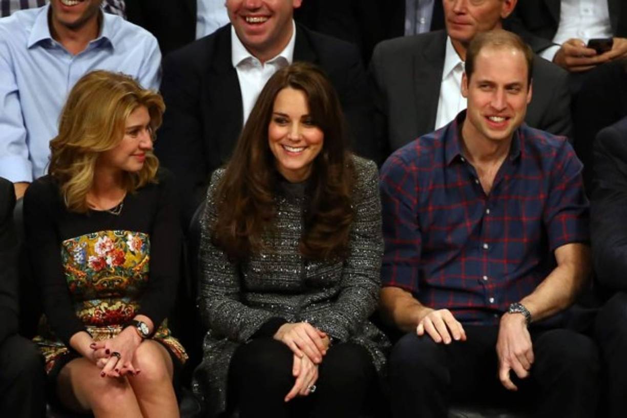 Los duques de Cambridge en un partido entre los Cleveland Cavaliers y los Brooklyn Nets.