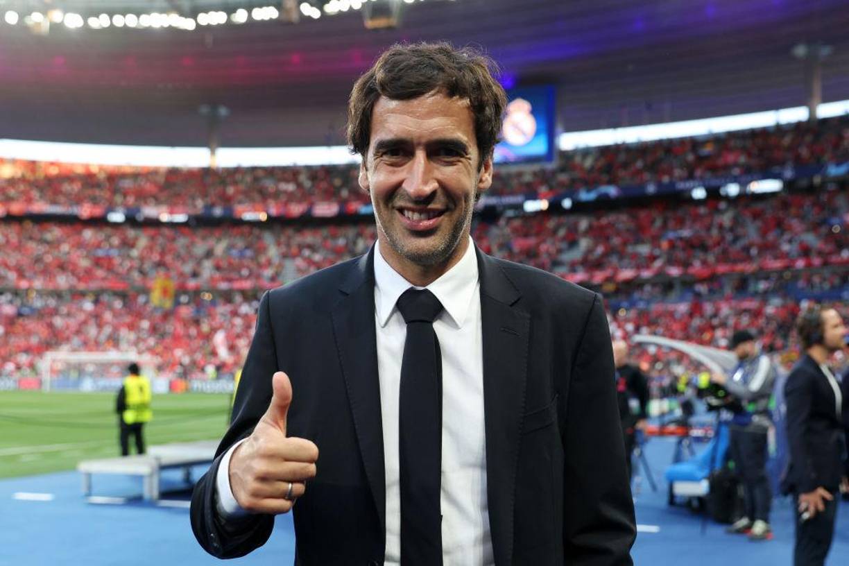 Raúl González Blanco, una leyenda del Real Madrid, también presente en la final de la Liga de Campeones.
