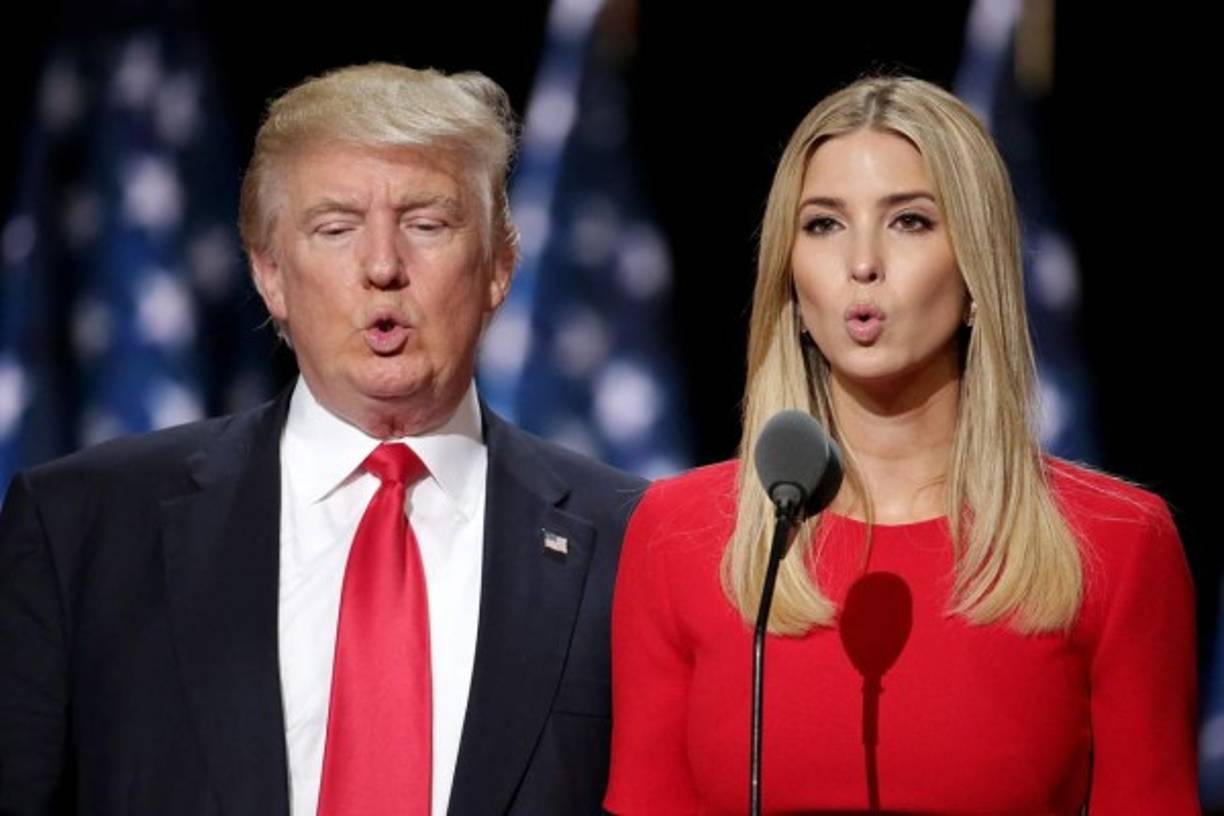 La hija de Donald Trump, Ivanka Trump, durante el anuncio oficial de nominación de Donald Trump como candidato republicano a la presidencia de Estados Unidos.