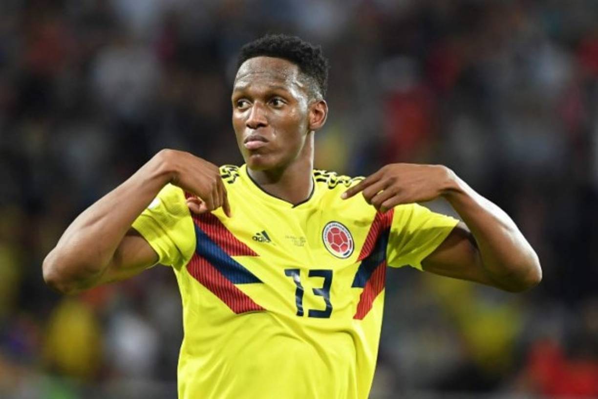 El defensor colombiano Yerry Mina se despidió como goleador de su selección con tres tantos. Foto AFP