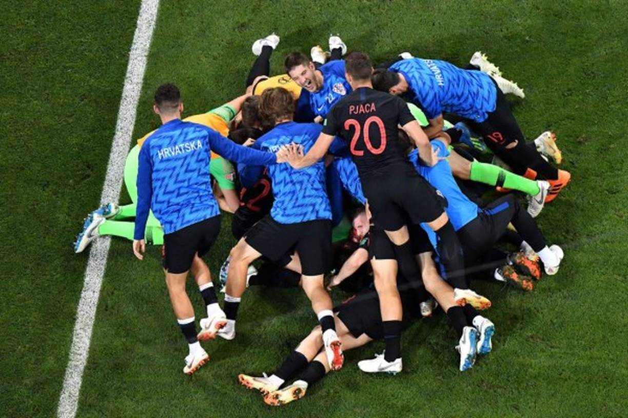 La celebración de los jugadores de Croacia. Foto AFP