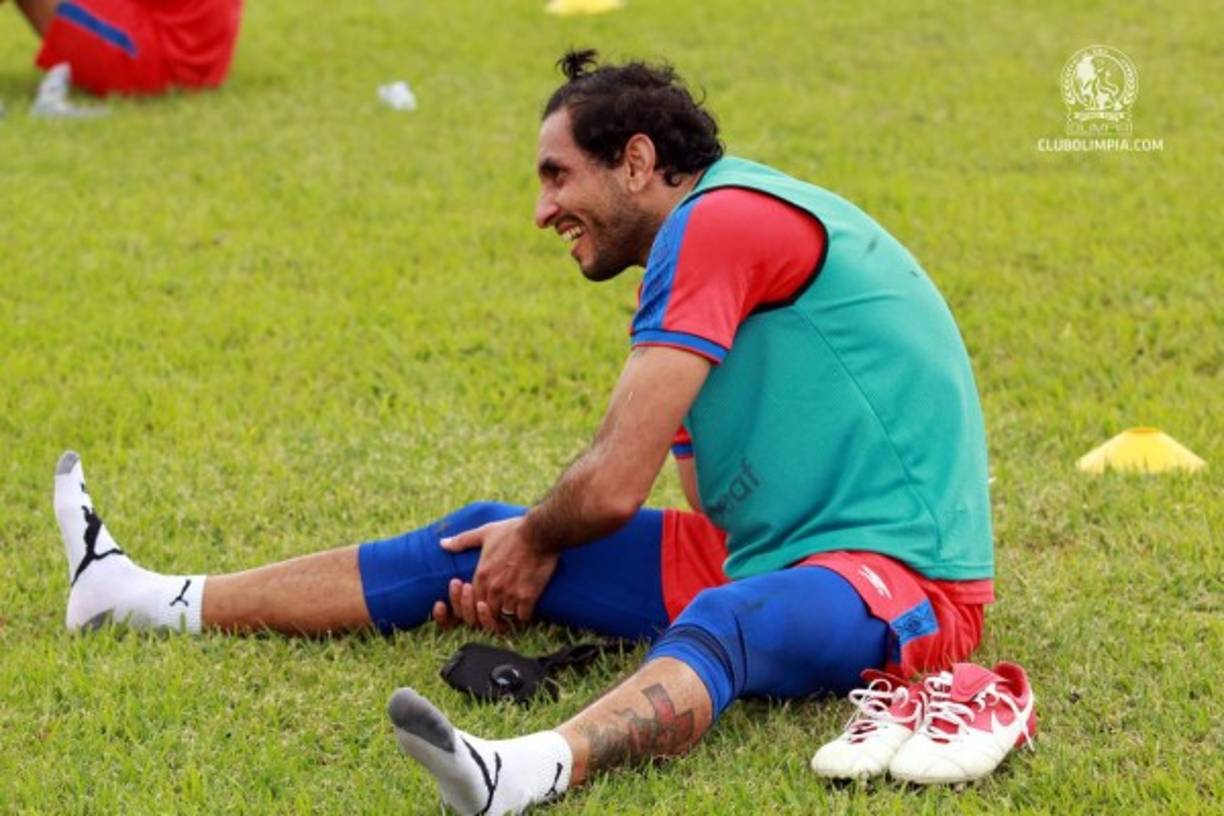 Cristian Maidana se mostró muy animado en el primer entrenamiento.