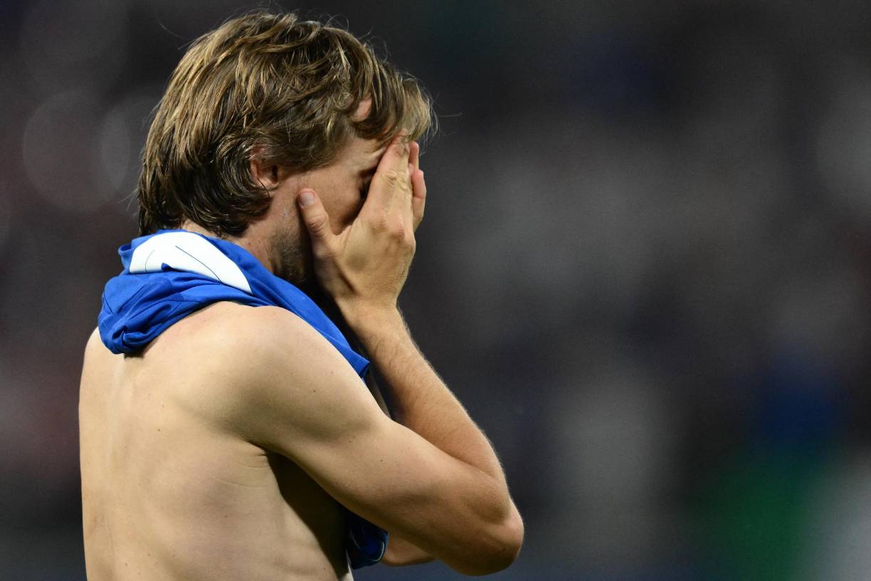 La tristeza de Modric era evidente y ahora solo un milagro podrá mantenerlos en la competencia. 