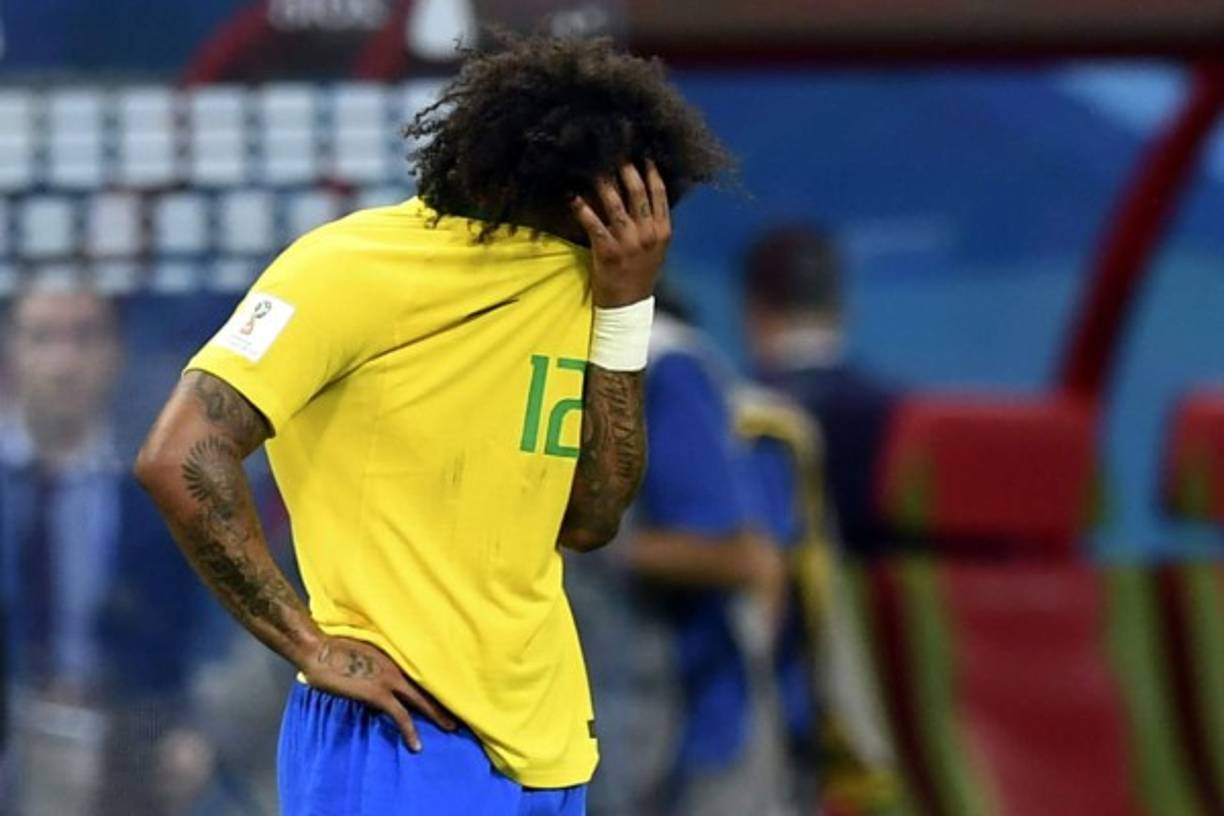 Marcelo no pudo contener las lágrimas al final del juego en Kazán. Foto AFP