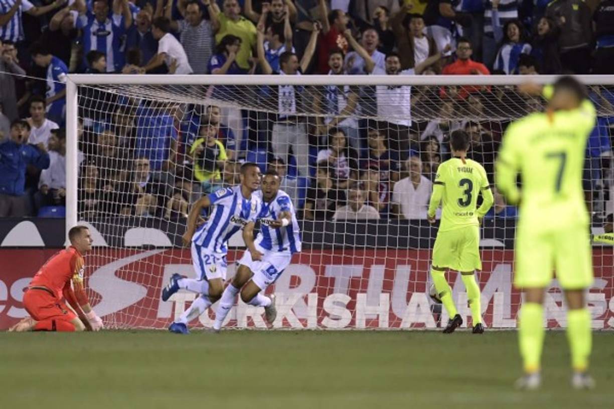 El Leganés remontó al Barcelona con el gol de Óscar Rodríguez.