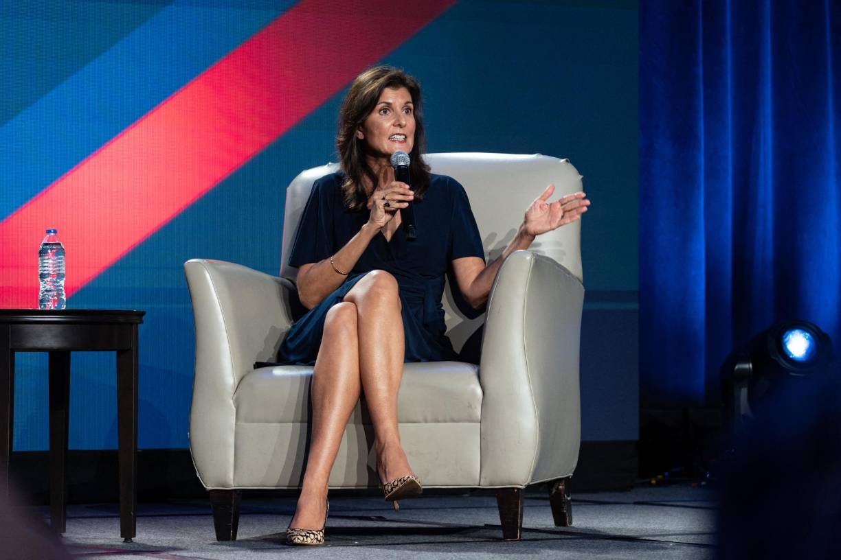 La exembajadora ante la ONU <b>Nikki</b> <b>Haley</b> suma un (4,4%) en los sondeos. La exgobernadora de Carolina del Sur es otra de las figuras principales del debate republicano.