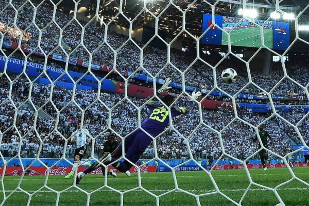 El golazo de Messi a Nigeria, visto desde otro ángulo. Foto AFP