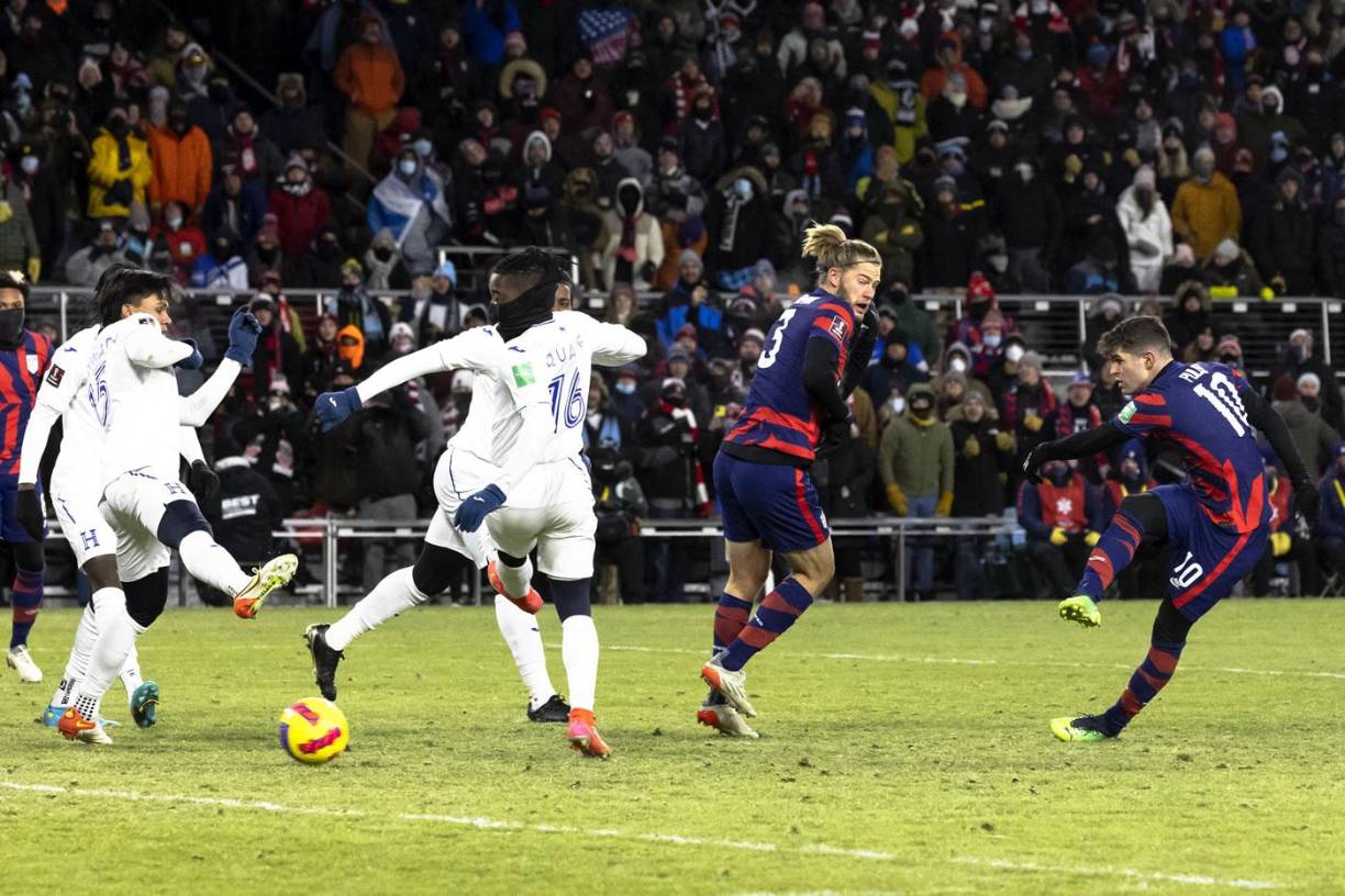 El disparo de Pulisic para marcar su gol y el 3-0 de Estados Unidos.