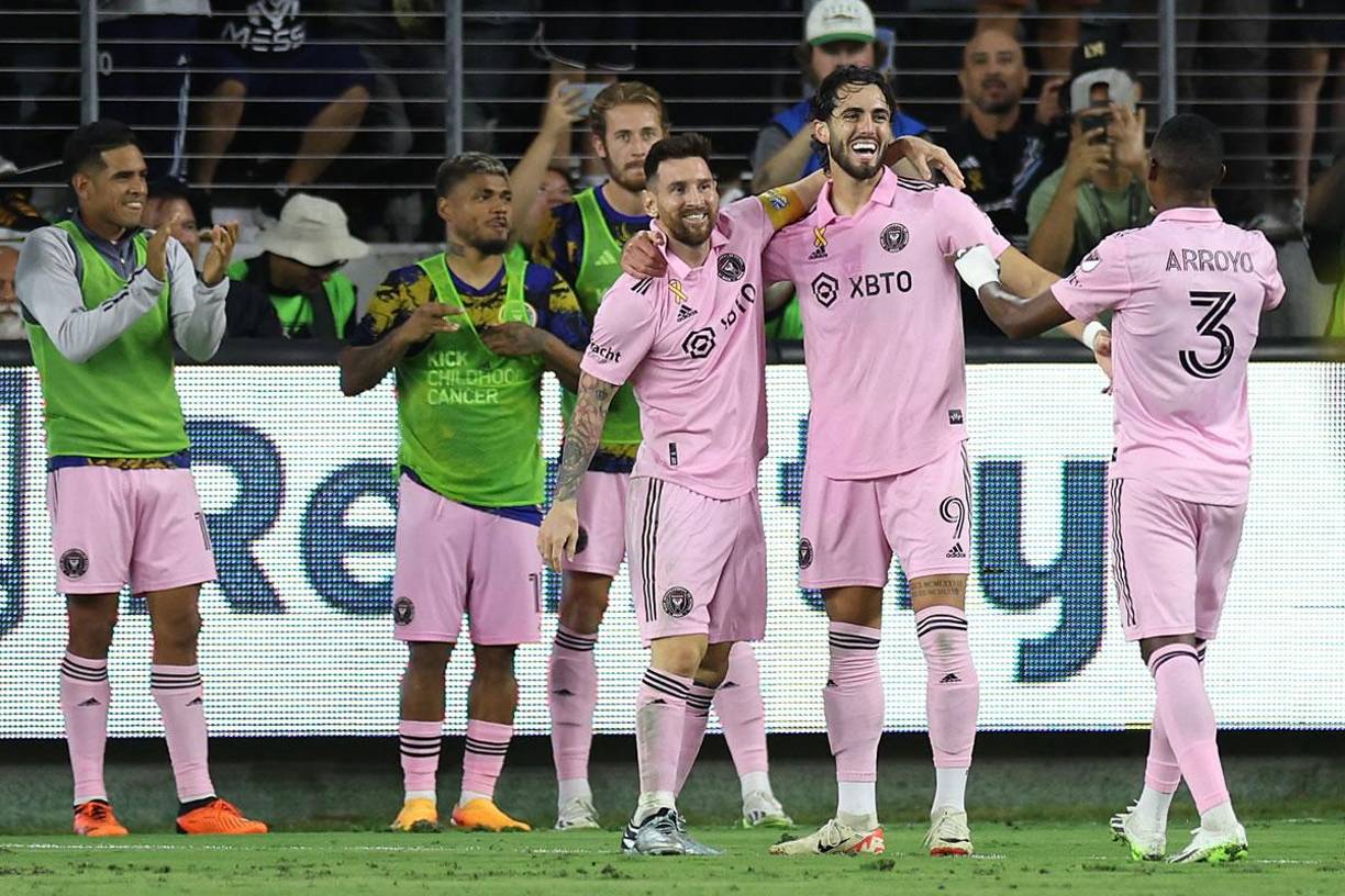 El festejo de los jugadores del Inter Miami tras el gol de Leo Campana.