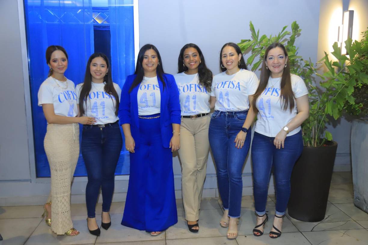 Margory Zapata, Katherine García, Liz Villeda, Leyla Pineda, Mónica López y Deisy Barahona