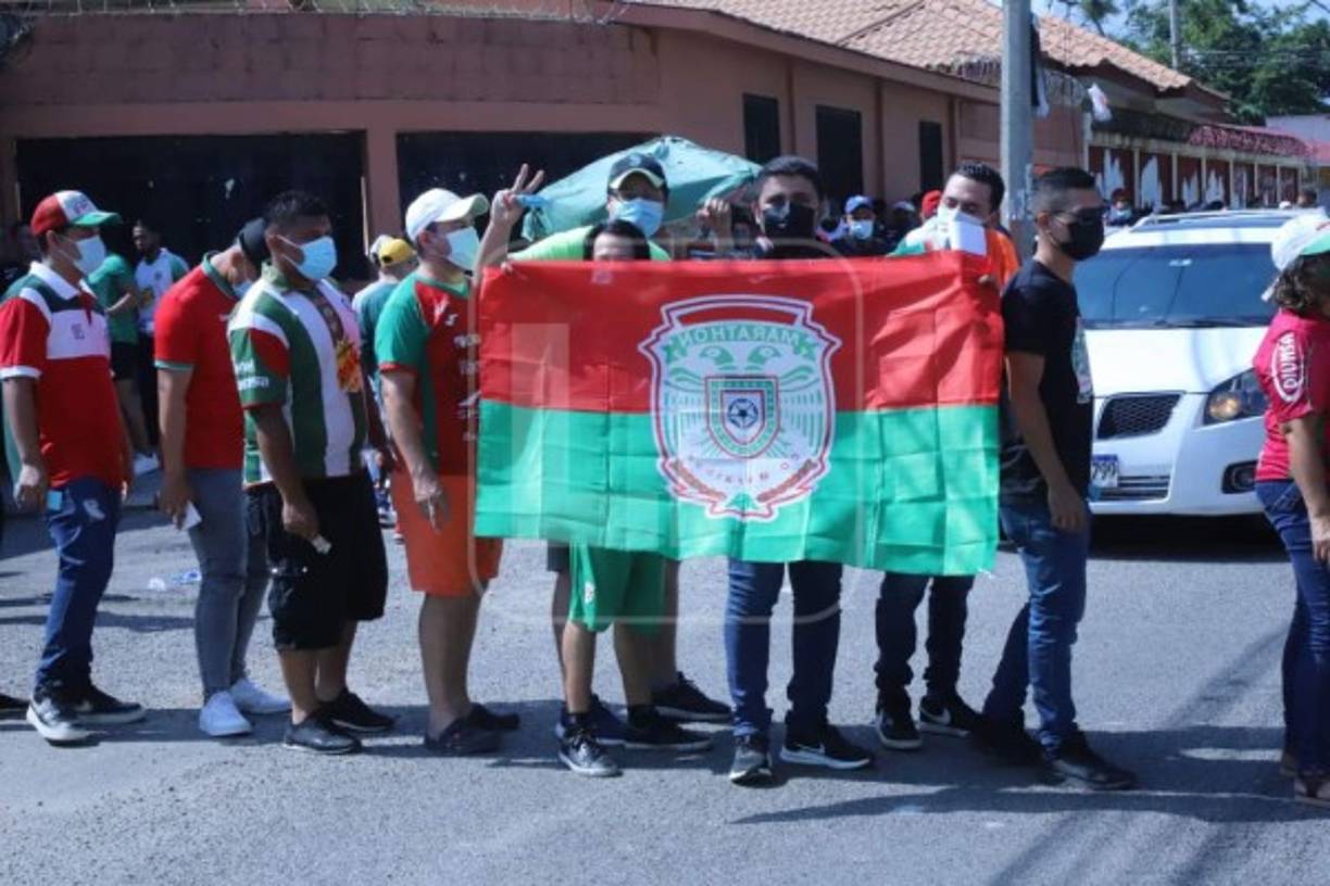 Los aficionados del Marathón le respondieron al club de sus amores y al final salieron felices con el resultado.