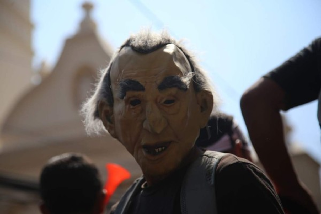 Muchos enmascarados se observaron en las protestas en diferentes ciudad de Honduras.