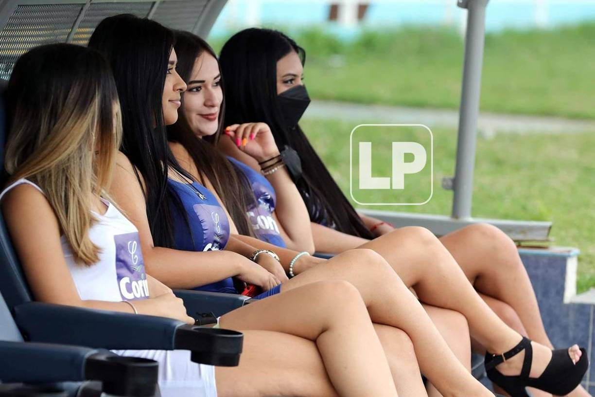 Estas hermosas chicas animaron la previa del partido UPN-Honduras Progreso el sábado en el estadio Nacional Chelato Uclés.