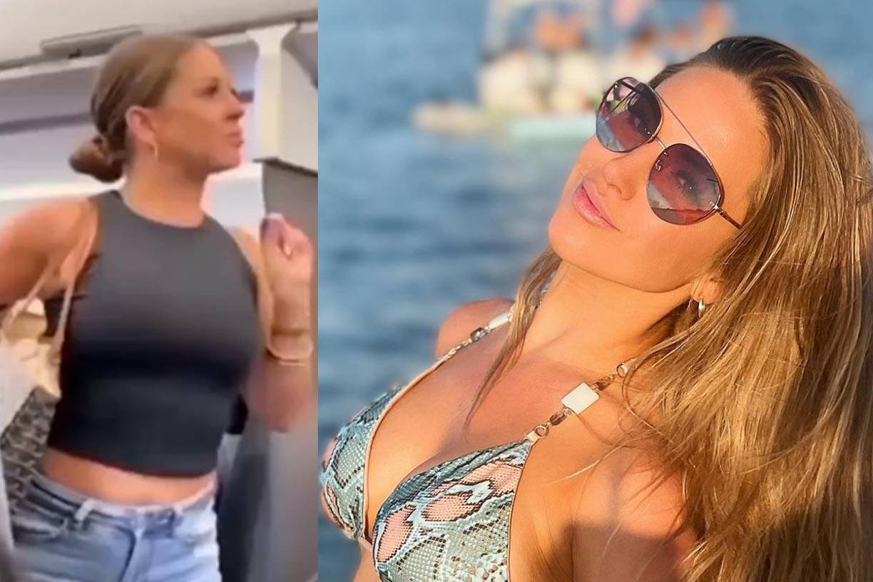 Tiffany Gomas, de 38 años, fue grabada quejándose en el pasillo de un avión antes abandonarlo.