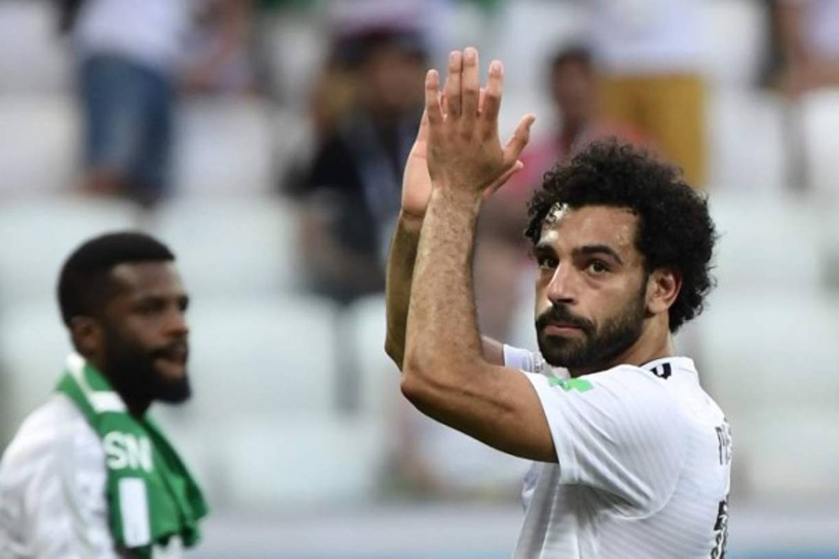 Mohamed Salah de Egipto se fue del Mundial sin puntos, aunque se perdió el primer juego contra Uruguay por lesón.