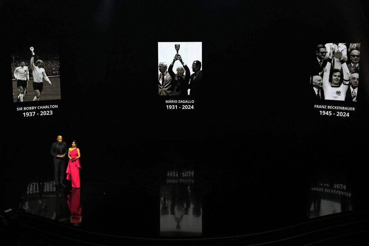 En la Gala de los premios The Best 2023 se rindió homenaje al inglés Bobby Charlton, el brasileño Mario ‘Lobo’ Zagallo y del alemán Franz Beckenbauer, leyendas del fútbol fallecidas recientemente.