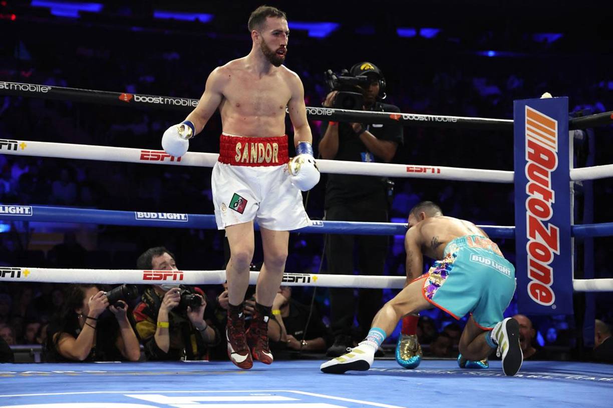 Fueron dos ocasiones en las que Teófimo López visitó la lona, en la segunda el árbitro la señaló como desliz.