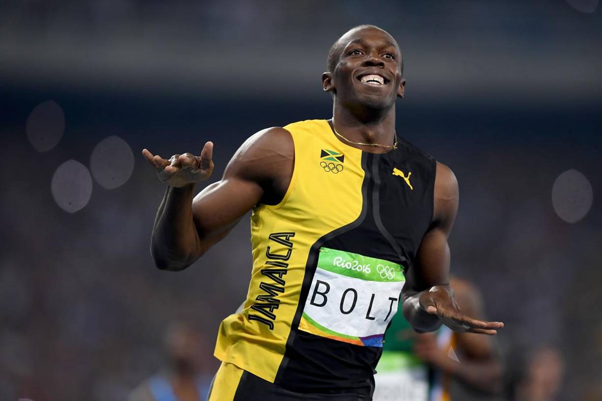 9. Usain Bolt (atletismo) - Ocho medallas de oro en los Juegos Olímpicos, poseedor del récord mundial en los 100 metros lisos. Ganó las medallas de oro de 100 y 200 metros durante tres ciclos olímpicos consecutivos.
