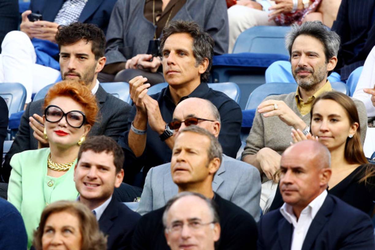 Ben Stiller y la presentadora de televisión Sally Jesse Raphael.