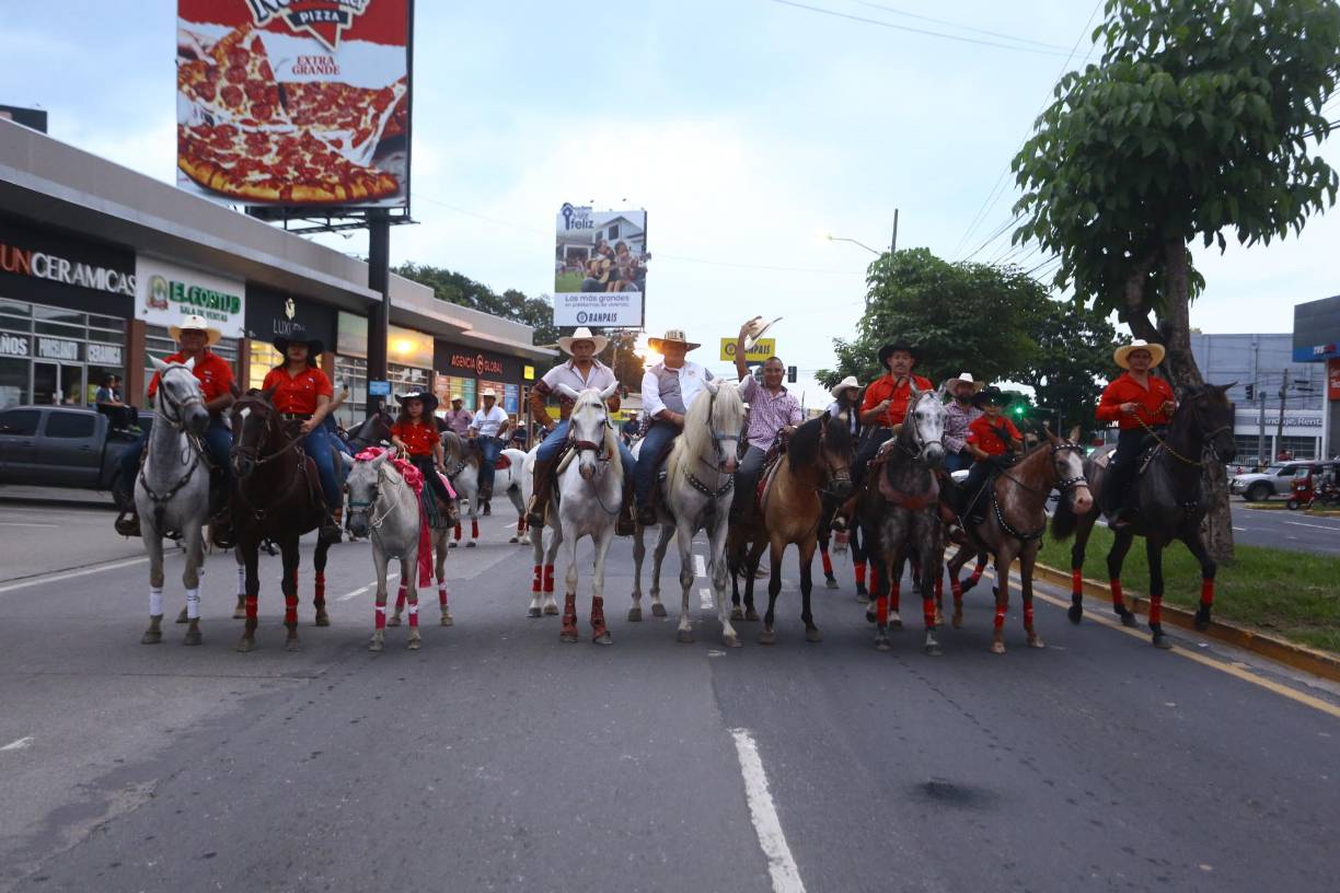Los caballos pura sangre portaron distintivos en las patas para hacer notar sus pasos elegantes.
