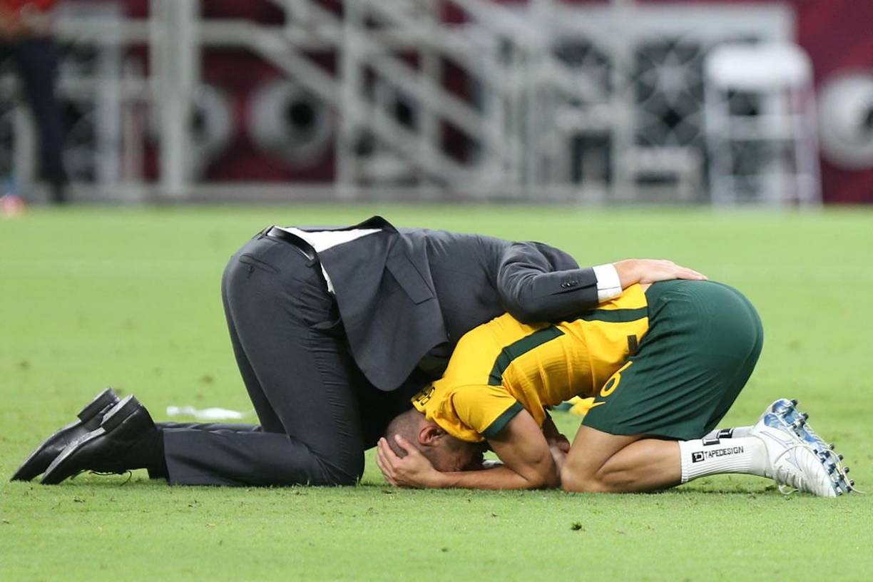 La emoción embargó a los australianos con la clasificación al Mundial de Qatar 2022.