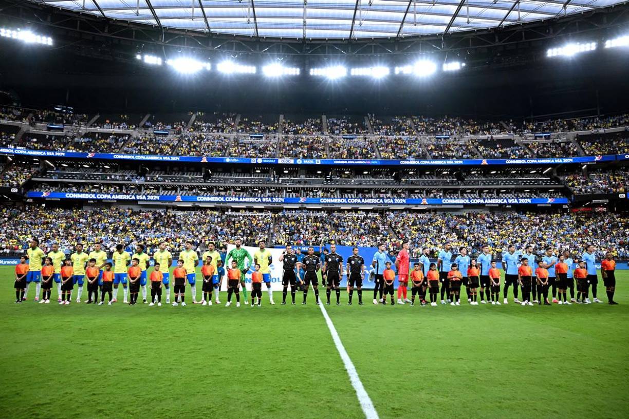El Allegiant Stadium de Las Vegas (Nevada) albergó a 55.770 espectadores para el Uruguay vs Brasil de cuartos de final de la Copa América 2024.