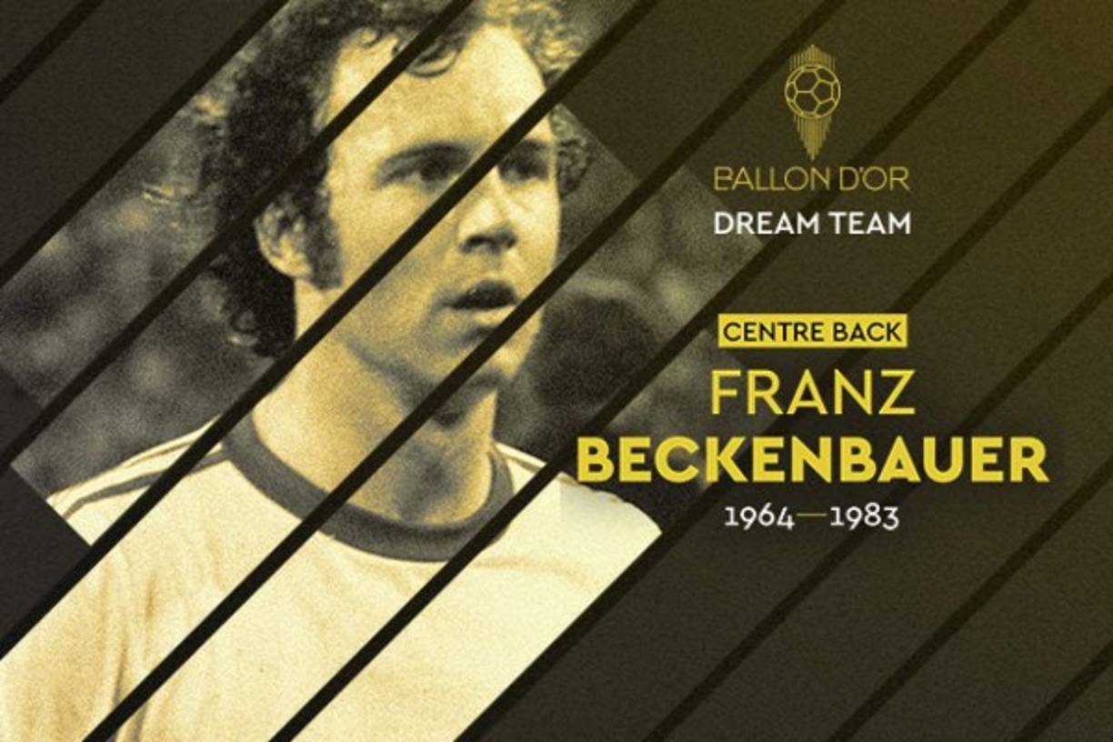 Franz Beckenbauer - El alemán se lleva el galardón histórico al mejor central de todos los tiempos tras conseguir más del 33% de los votos del jurado de France Football. El 'Kaiser', la gran leyenda del fútbol alemán, se impone en su posición gracias a un palmarés en el que lucen dos Balones de Oro (1972 y 1976), además de una Eurocopa y un Mundial. Fue el alma del gran Bayern Múnich que arrasó Europa con tres Copas de Europa consecutivas (74, 75 y 76).