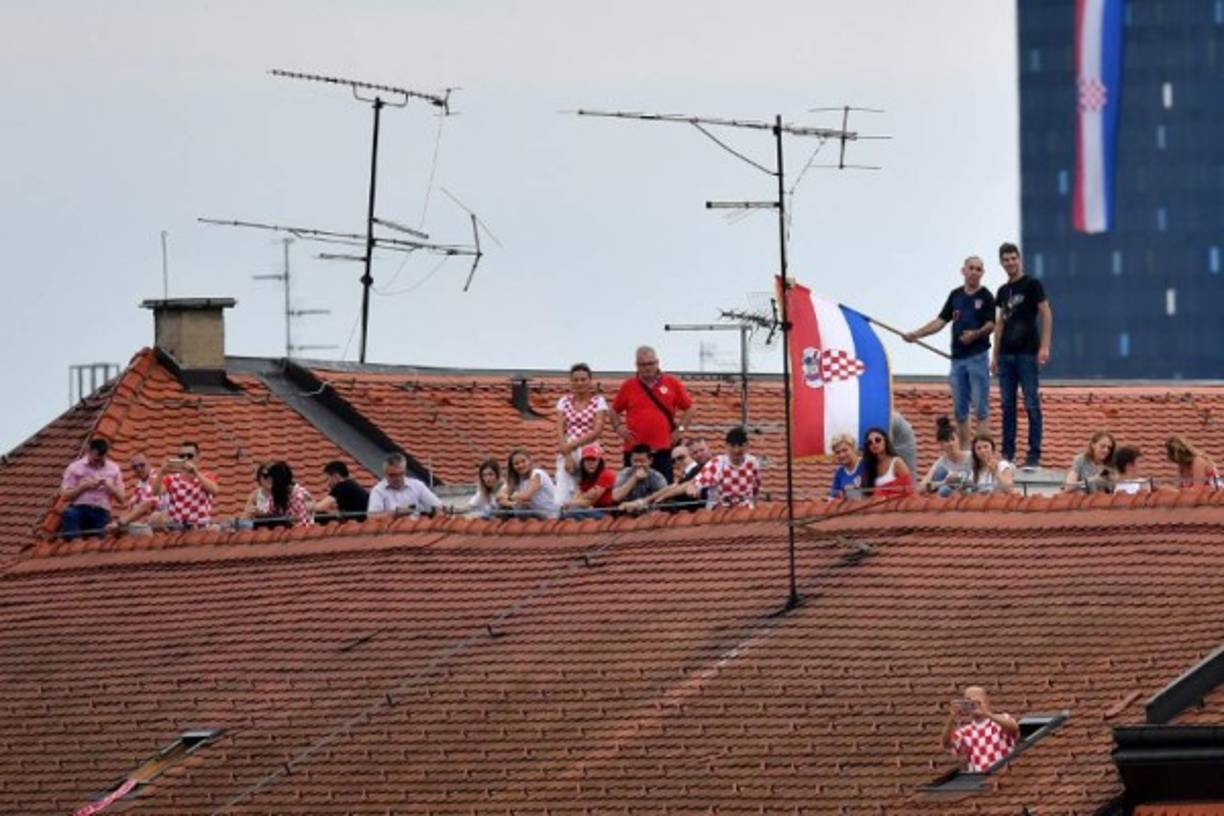Los croatas se volcaron a las calles para recibir a su selección.