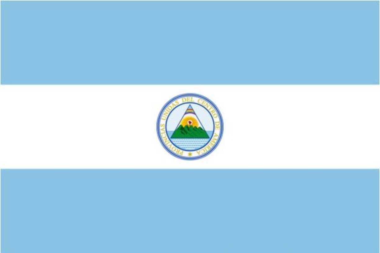 1823 - 1824 Bandera de las Provincias Unidas de Centroamérica.