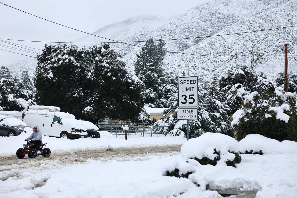 La semana pasada la nieve cayó incluso en la ciudad de Los Ángeles, donde no se registraba este fenómeno desde 1989.