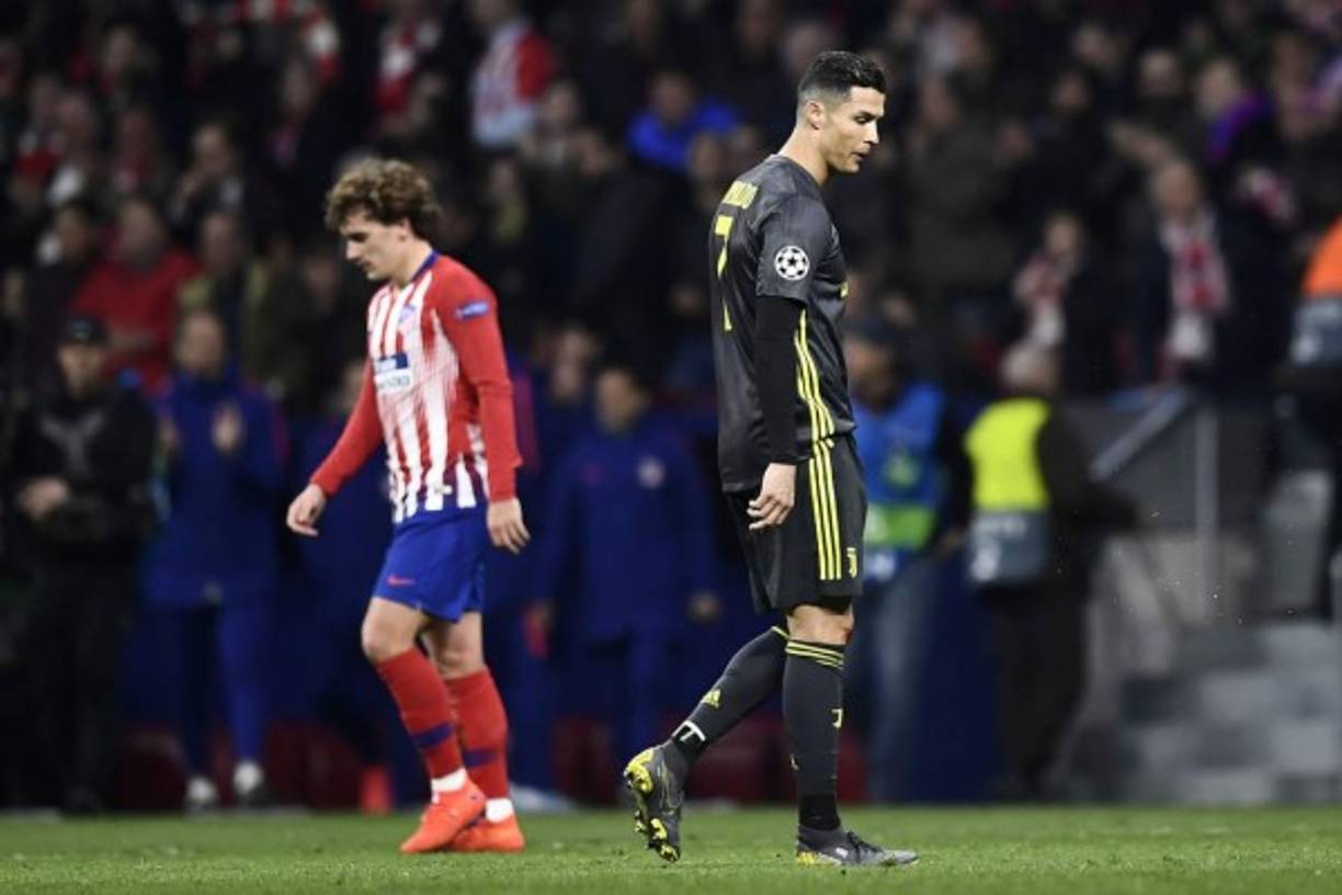 Cristiano Ronaldo y Griezmann, al final del partido.