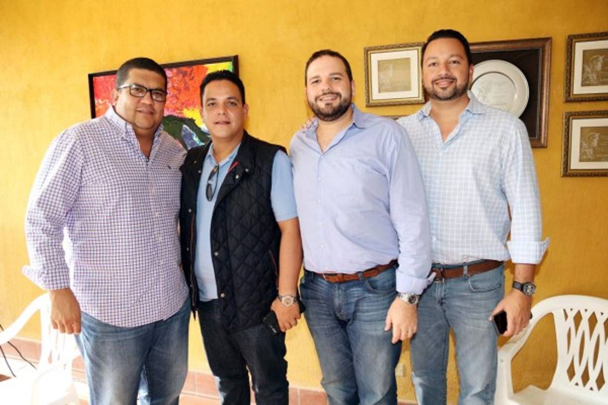 Mario Tróchez, Jorge Maradiaga, Gusepe Memoli y Héctor Guillén.