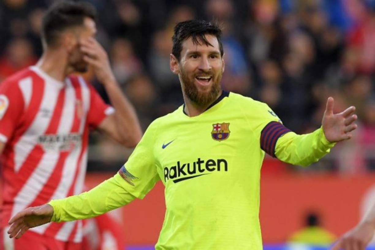 Lionel Messi anotó su gol 19 en la presente temporada de la Liga de España.