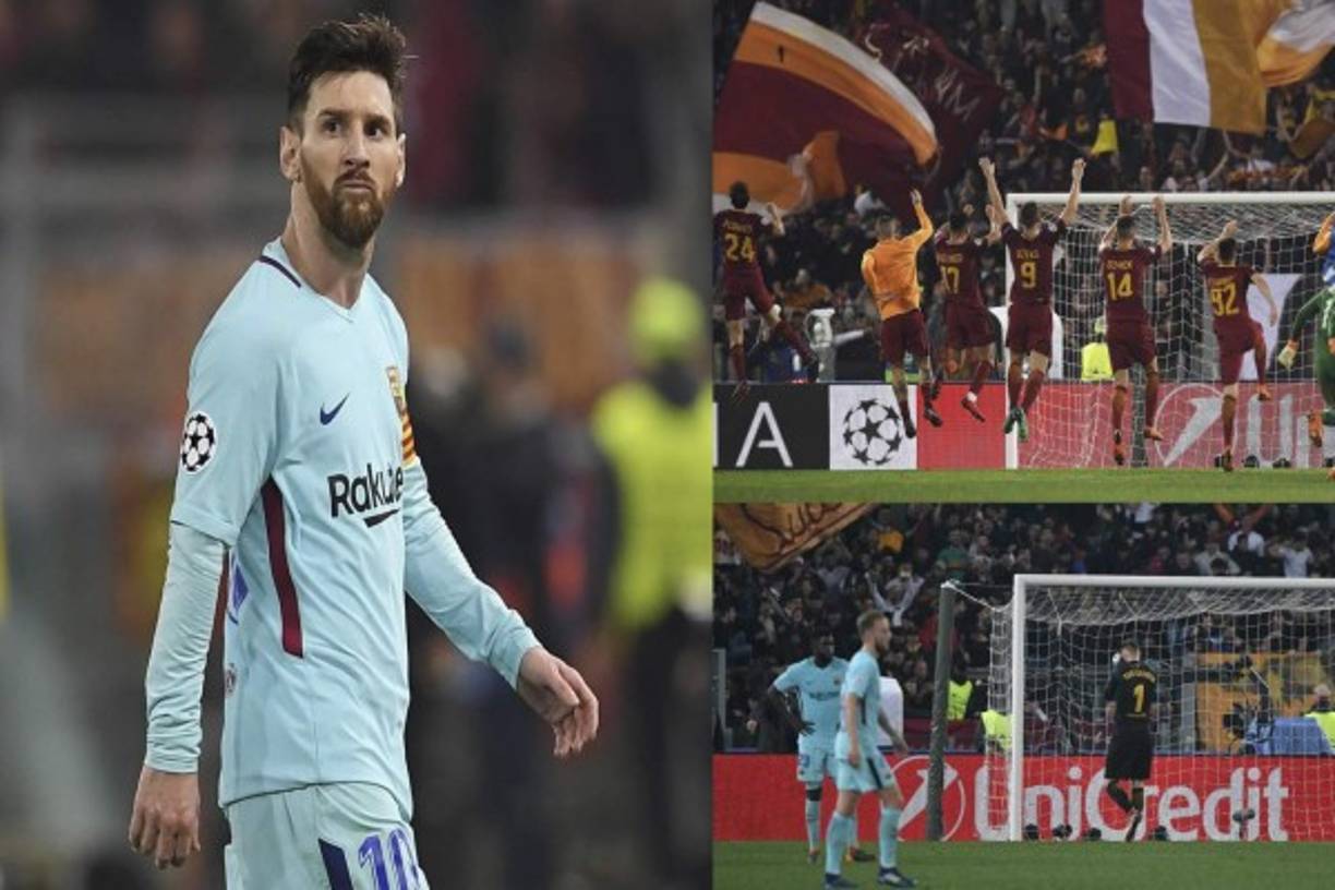 El FC Barcelona fue eliminado de la Champions League al caer 3-0 ante la Roma en los cuartos de final. Mira las mejores imágenes de lo que fue una pesadilla para el club culé; Lionel Messi no podía creer el resultado y salió enojado.