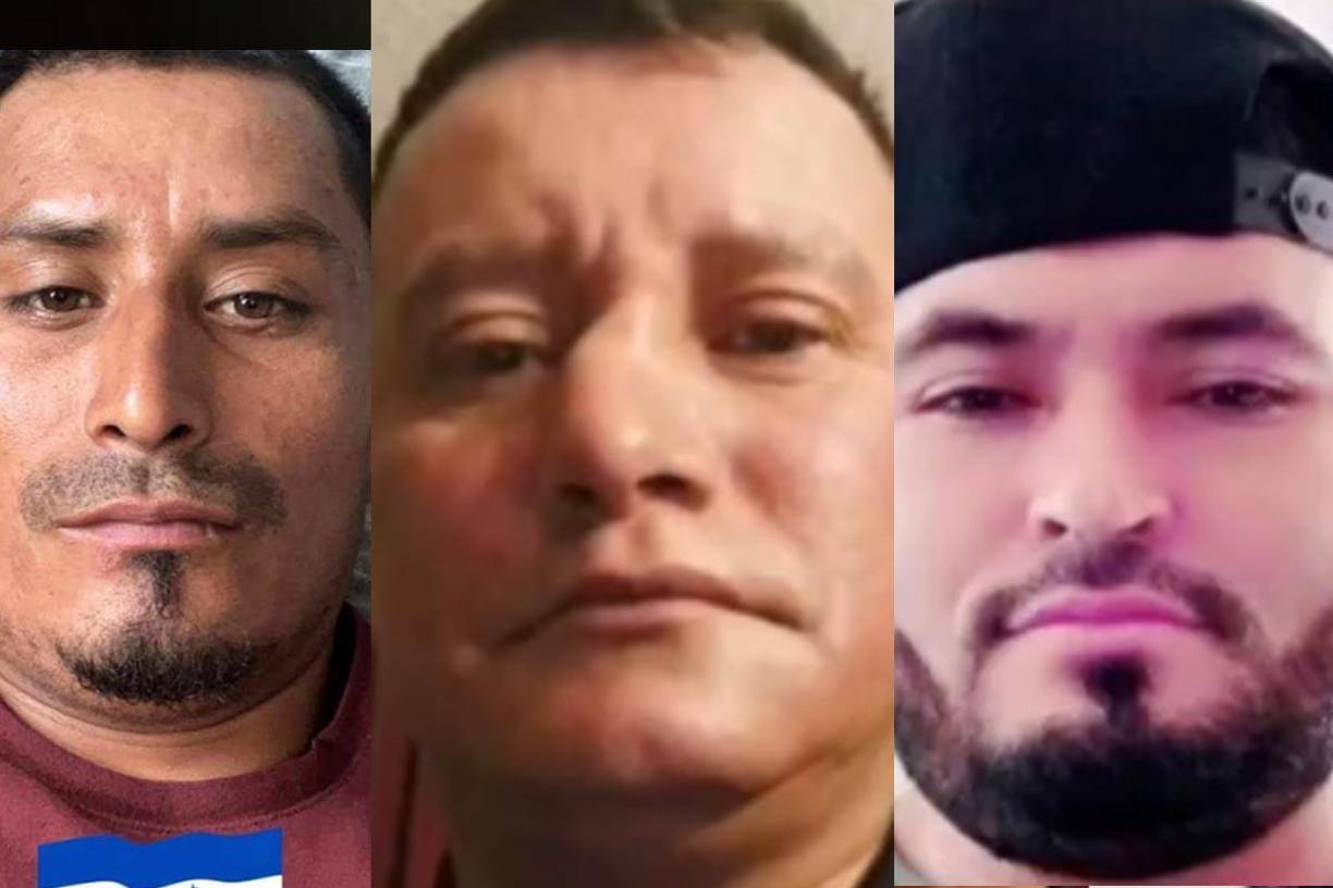 Los hondureños fueron identificados como José Ángel Santos Castellanos (34), Óscar García Peraza (38) y Sergio Perdomo Bautista (34).