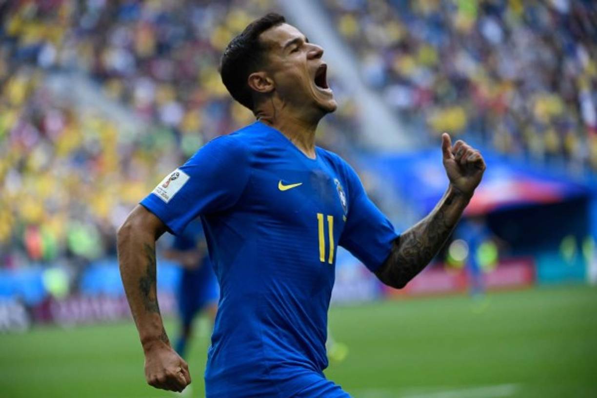 Coutinho festejó por todo su anotación.