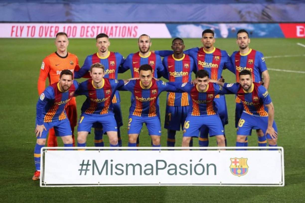 El 11 titular del Barcelona para enfrentar al Real Madrid.